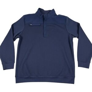 Under Armour Storm Golf Mens 2XL Navy Blue 1/4 Zip Textured Pullover Jacket